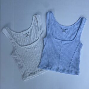 American Eagle Women’s Cropped Tank Top Duo